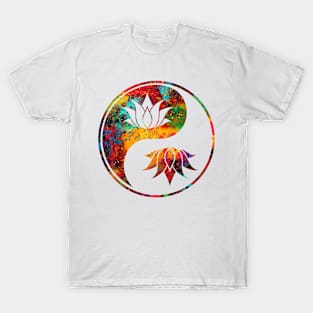Lotus in Yin Yang T-Shirt